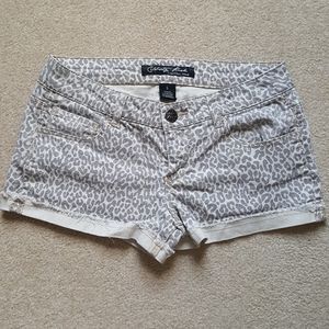 Cheetah Print Jean Shorts